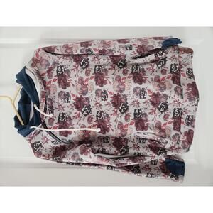 ampersand avenue XL Floral Hoodie with Navy Accents